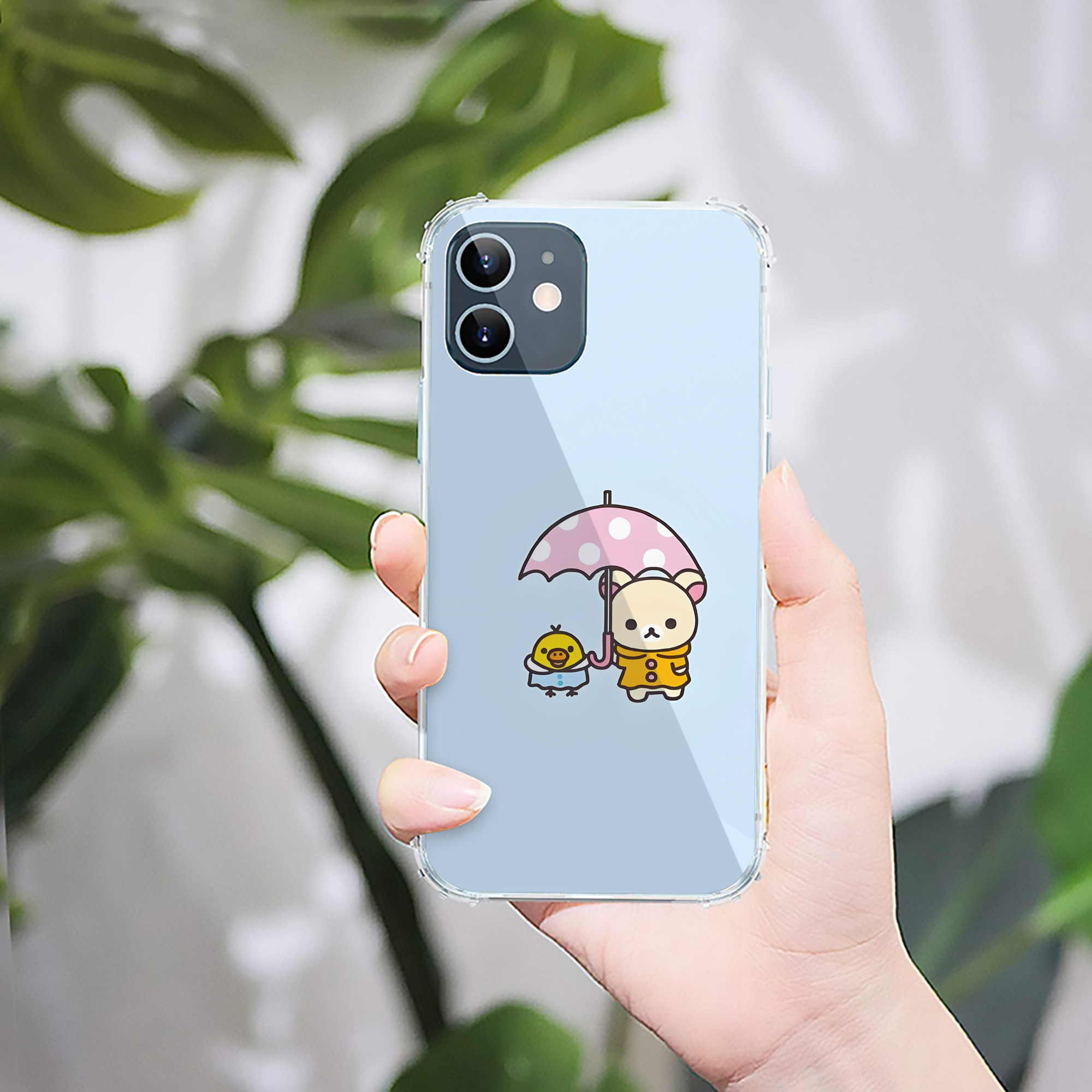 （画像用） リラックマ リラックマ キイロイトリ Rilakkuma Korilakkuma Kiiroitori 【iPhone 12シリーズ対応】透明スマホケース（クリアソフトケース）